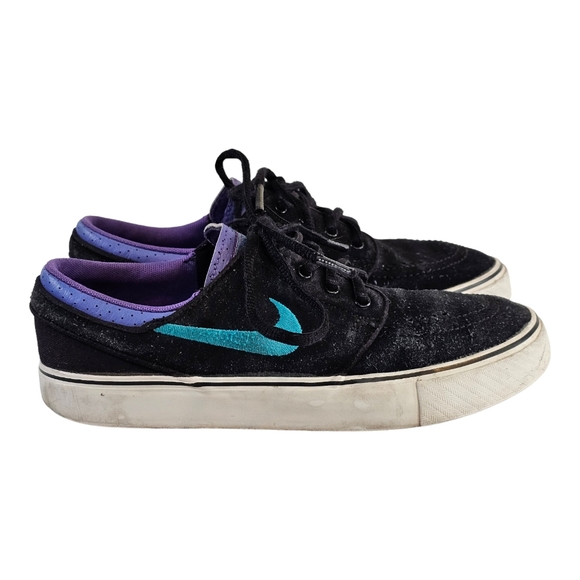 Nike Stefan Janoski SB GS‎ Black Turbo Green Size 5Y Youth - Picture 2 of 12